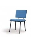 cadeira estofada azul
