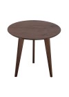 mesa lateral redonda de madeira