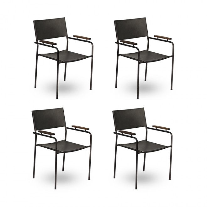 Conjunto de 4 Cadeiras Bogotá Com Braço