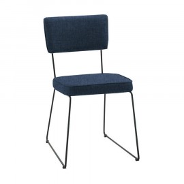 Cadeira Estofada Kim Azul Marinho