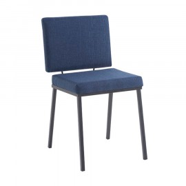 Cadeira Estofada Mafra Azul Marinho