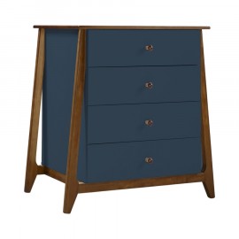 Cômoda 4 Gavetas Floripa Azul Marinho