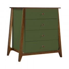 Cômoda 4 Gavetas Floripa Verde Escuro