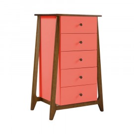 Cômoda 5 Gavetas Floripa Coral