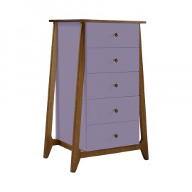 Cômoda 5 Gavetas Floripa Lavanda