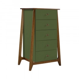 Cômoda 5 Gavetas Floripa Verde Escuro