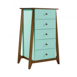 Cômoda 5 Gavetas Floripa Verde Menta