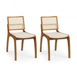 Conjunto de 2 Cadeiras de Palhinha Almeria