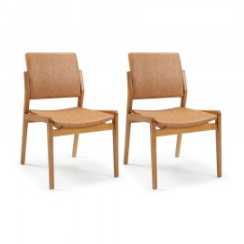 Conjunto de 2 Cadeiras Estofadas Maori