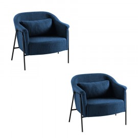 Conjunto de 2 Poltronas Tokio Azul Marinho