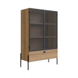 Cristaleira Brick com 2 Portas 1 Gaveta