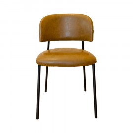 Cadeira Matilde Eco Leather Caramelo