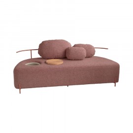 Sofá Lajedo Figo com Base Terracota