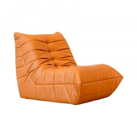 Sofá Modular Togo 1 Lugar Eco Leather Caramelo