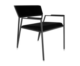 Cadeira Estofada Velvet Com Braço