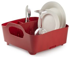 Escorredor de Pratos Tub Vermelho