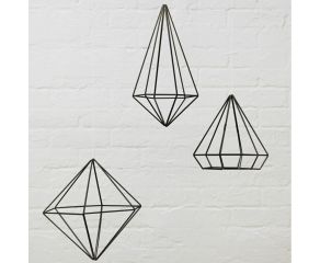 conjunto de decoração prisma preto
