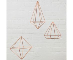 conjunto de decoração prisma cobre