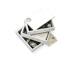 caixa porta-jóias branco