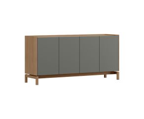 BUFFET 4 PORTAS 1 GAVETA METRA CARVALHO COM VERDE ACINZENTADO