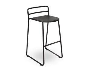 Banqueta Casco - Preto Fosco - 73cm