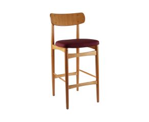 Banqueta Estofada Arc Eco Leather Vinho