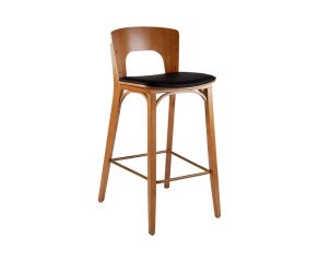 Banqueta Estofada Betina Eco Leather Preto
