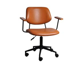 Cadeira Clint Eco Leather Caramelo