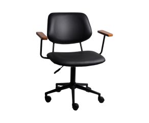 Cadeira Clint Eco Leather Preta
