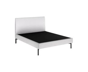 Cama Estofada Thea com Cabeceira em Bouclé Bege