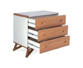 Cômoda Mooca - Branco e Jatobá