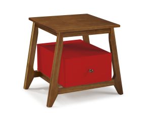 Criado-Mudo Floripa 1 Gaveta - Vermelho M48