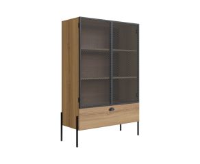 Cristaleira Brick com 2 Portas e 1 Gaveta