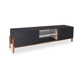 Rack Ibirapuera Preto Com Nicho - Preto
