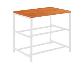 Sapateira Industrial Lazo - Base Branco + Tampo Natural