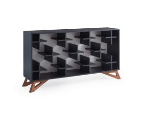 Estante Max Preto - Branco - Horizontal
