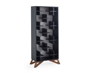 Estante Max Preto - Branco - Vertical