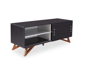 Rack Itaim Preto com Porta de Correr Preto