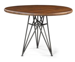 Mesa de Jantar Redonda Tríade - Madeira Escura