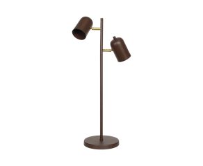 luminaria de mesa marrom corten