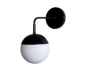 luminária-arandela-haste-l-globo-15-preto
