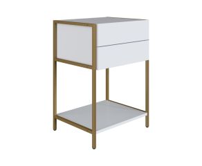 mesa cabeceira branca quarto