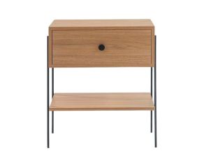 mesa de cabeceira pine dual pes metal frente
