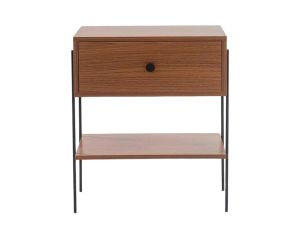 mesa de cabeceira pine freijo pes metal frente