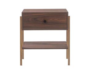 mesa de cabeceira pine pau ferro com gaveta pau ferro pes tauari frente