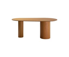 mesa de jantar de madeira organica maru cor mel