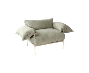 Poltrona Asa Bouclé Everest Green