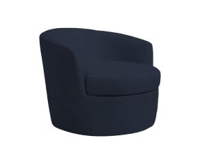 poltrona giratoria ninho azul marinho confortavel