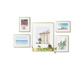 Conjunto de 5 Porta-Retratos Matinee Dourado