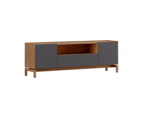 RACK 2 PORTAS 1 GAVETA METRA TAUARI COM CINZA GRAFITE